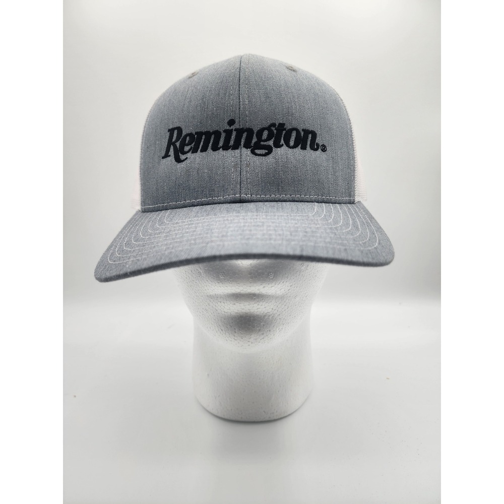 Remington gray white trucker mesh ball cap‎ hat